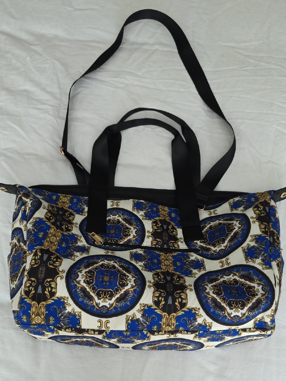 Alice & Olivia Blue & Gold Patterned Women’s Tote